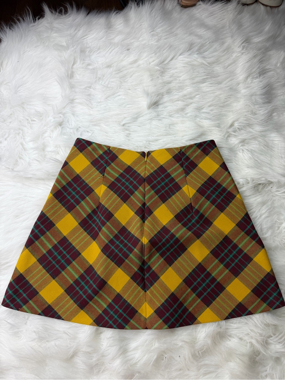 Zara yellow plaid skirt - Picture 4 of 7